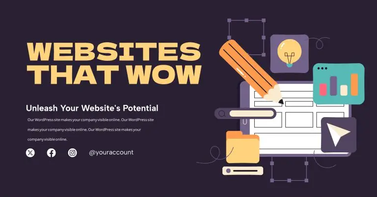 Illustration for website commercials for software development streams for digital products. Contains placeholder text, slogans, icons for social media, graphics in retro style for website design.